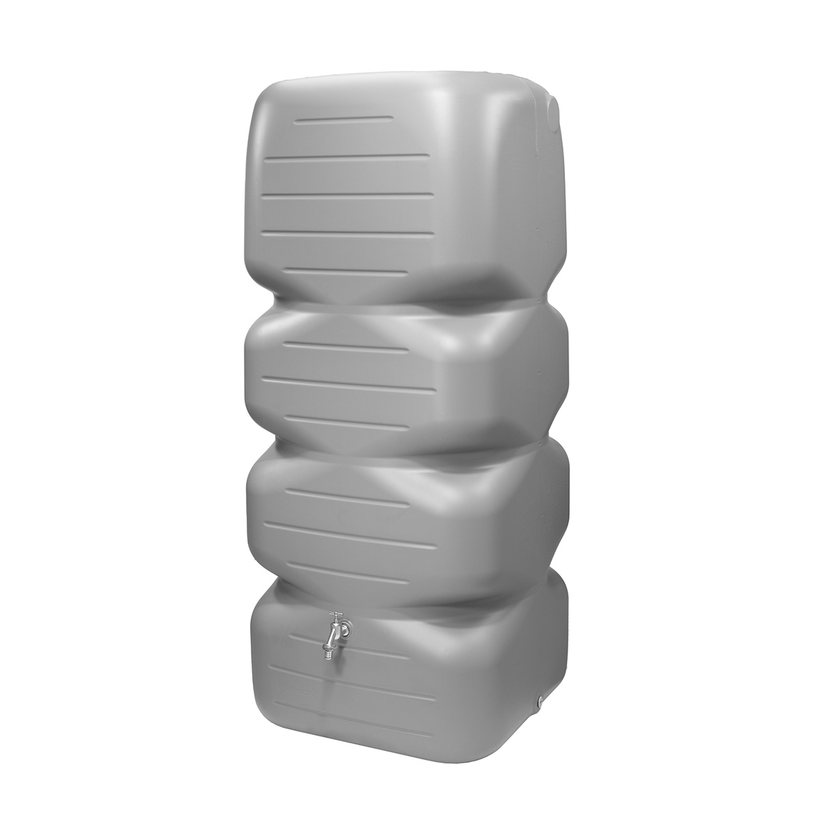 Regenspeicher Cubus betongrau, 1000 l, aus PE-HD, 100 % Recycling-Kunststoff