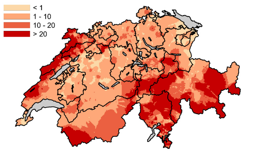 Radonkarte Schweiz