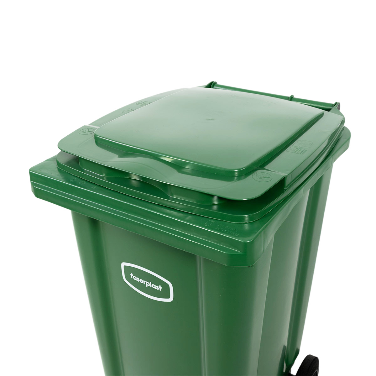 Conteneur de déchets roulants, en PE-HD, vert