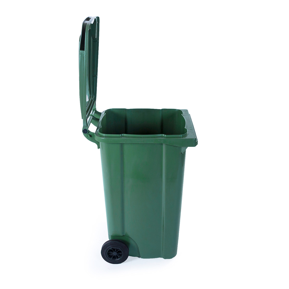 Conteneur de déchets roulants, en PE-HD, vert