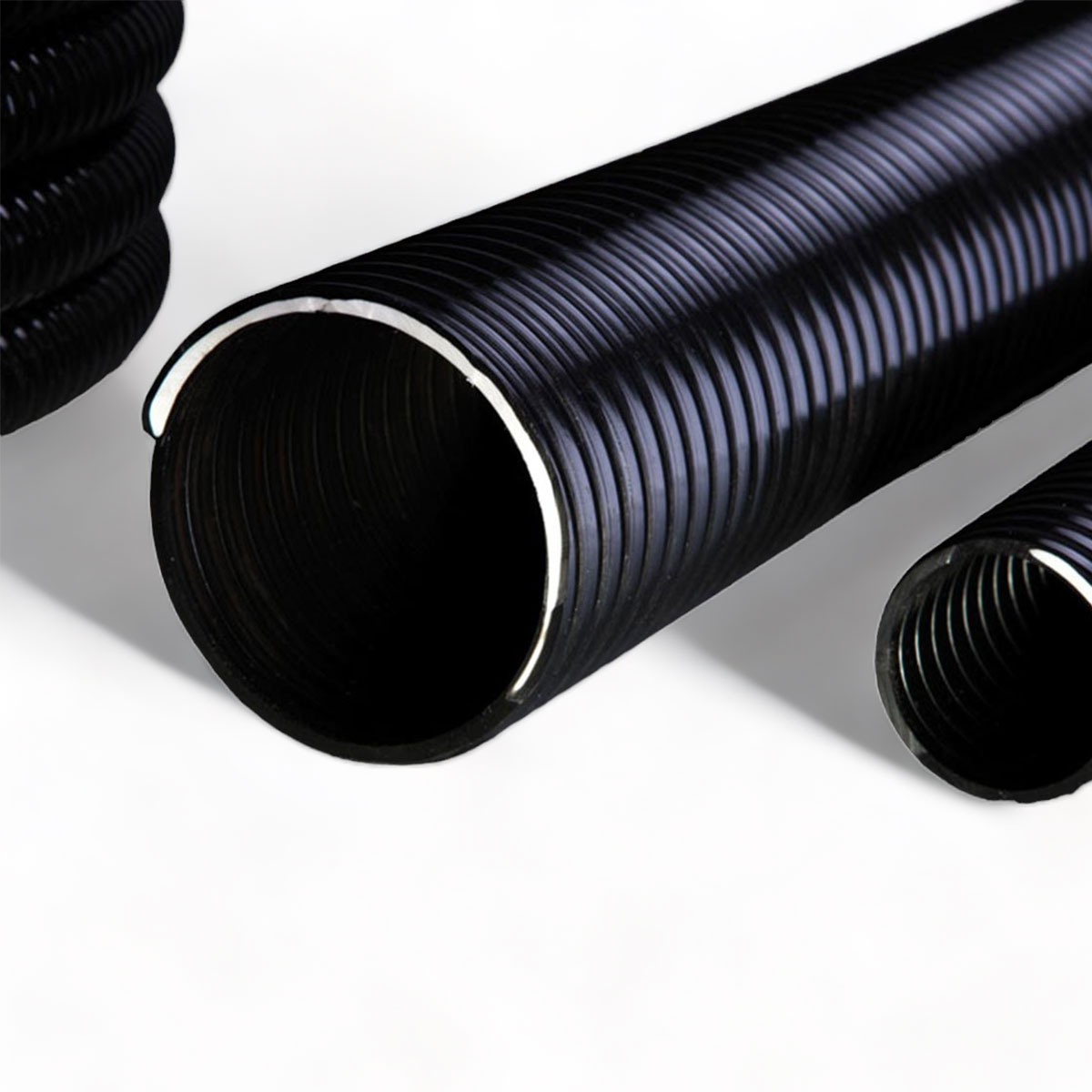 Rouleau de tuyau d'aspiration/de refoulement, en PVC, noir
