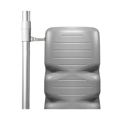 Réservoir d'eau de pluie Cubus gris béton, 1000 l, en PE-HD, 100 % plastique recyclé