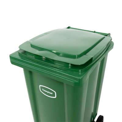 Rollabfallbehälter, aus PE-HD, grün