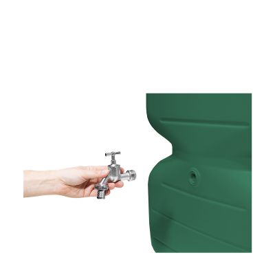 Réservoir d'eau de pluie Cubus vert foncé, 1000 l, en PE-HD, 100 % plastique recyclé